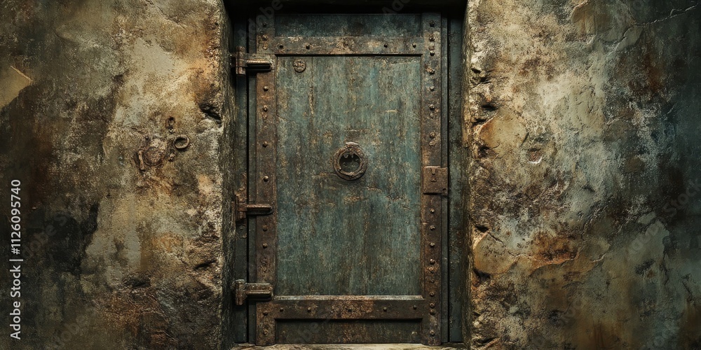A hermetic door representative of unique designs found in bunkers, showcasing the intriguing features of a hermetic door often seen in historical contexts. A hermetic door representative of unique designs found in bunkers, showcasing the intriguing features of a hermetic door often seen in historical contexts.