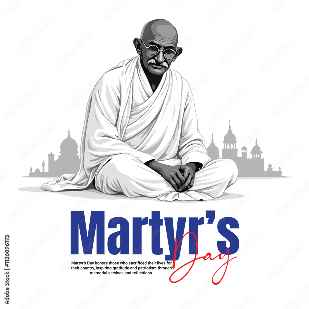 Happy Mahatma Gandhi punyatithi social media post banner template