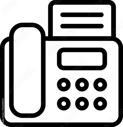 Fax Machine Line Icon