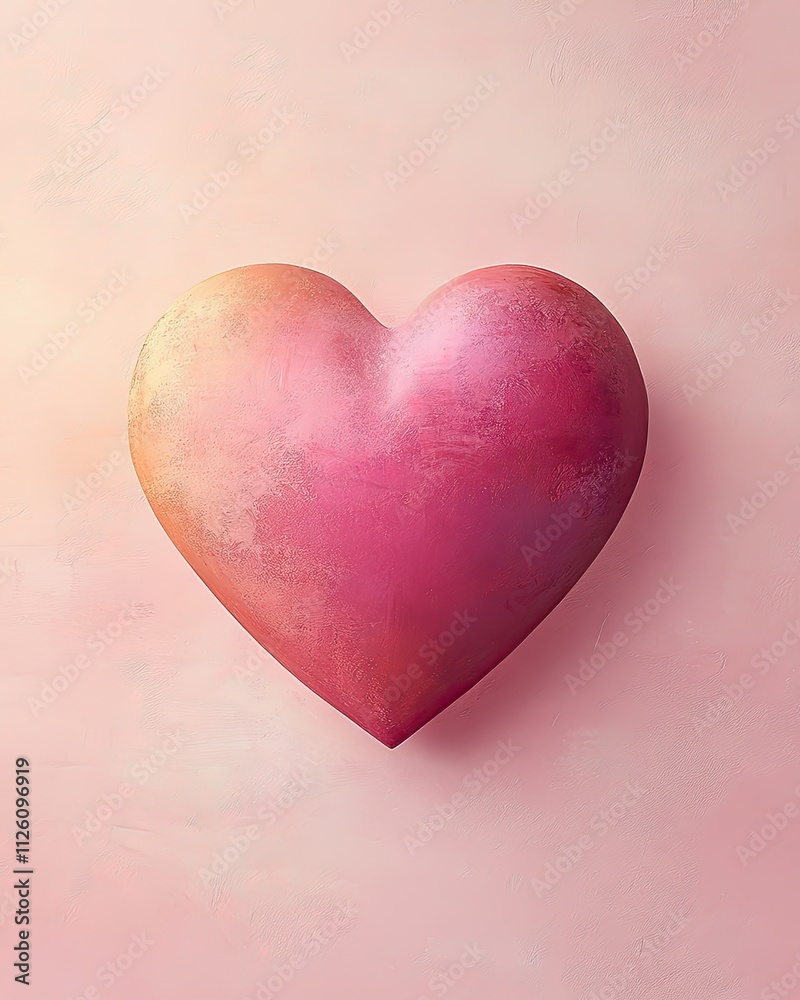 Fototapeta premium Big bold heart-shaped design transitioning Valentine Bold Valentine Heart Art Dynamic Heart Design Transitioning Love Symbol.Vivid Valentine Heart scape.Bold Romantic Expression