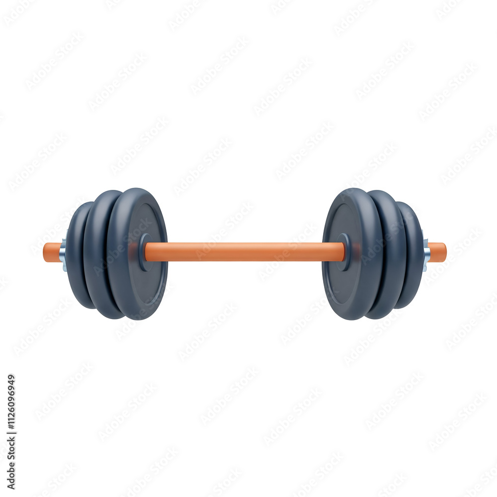 Barbell with Weights Icon - Strength, Endurance, and Fitness Training Symbol Barbell with Weights Icon - Strength, Endurance, and Fitness Training Symbol