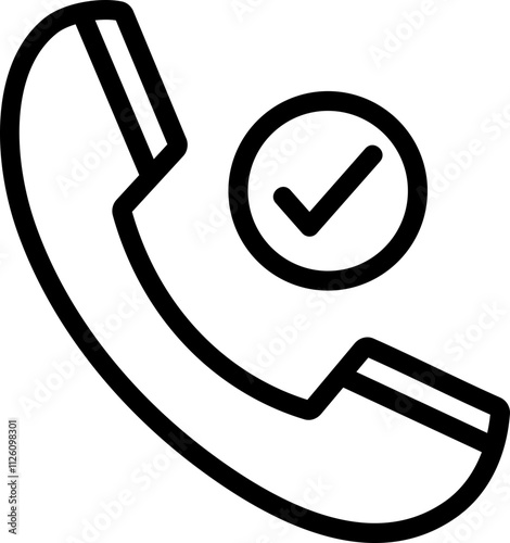 Call Approve Line Icon