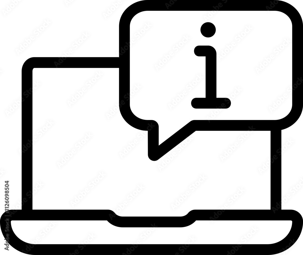 Online Info Line Icon Online Info Line Icon