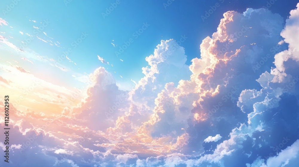 Blue sky blanketed by clouds Blue sky blanketed by clouds