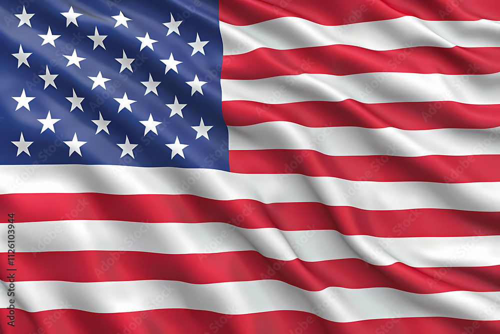 Waving American flag with vibrant red and blue colors, symbolizing patriotism and national pride. Waving American flag with vibrant red and blue colors, symbolizing patriotism and national pride.