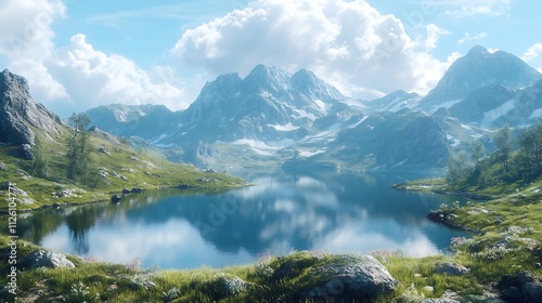 Tranquil Waters and Mountain View Desktop Wallpaper for Serenity