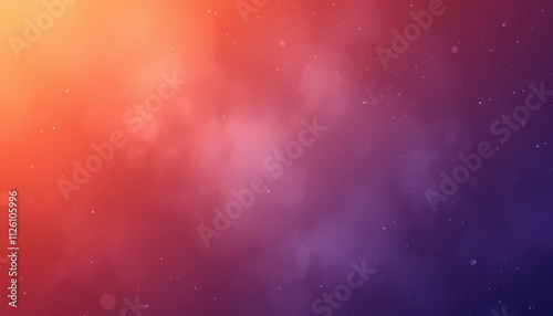 Abstract Cosmic Nebula Orange Purple Hues