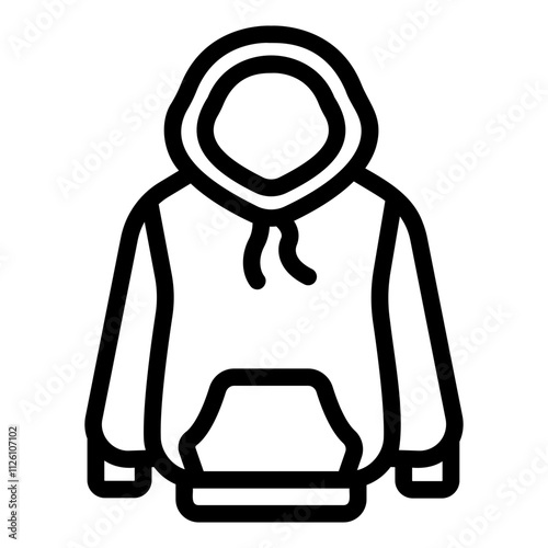 hoodie Line Icon