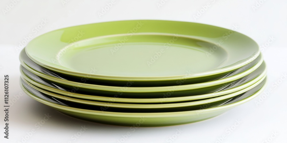 A stack of green plates arranged on a white background showcases the vibrant color and clean design of the plates. This stack of green plates offers a fresh and modern dining style. A stack of green plates arranged on a white background showcases the vibrant color and clean design of the plates. This stack of green plates offers a fresh and modern dining style.