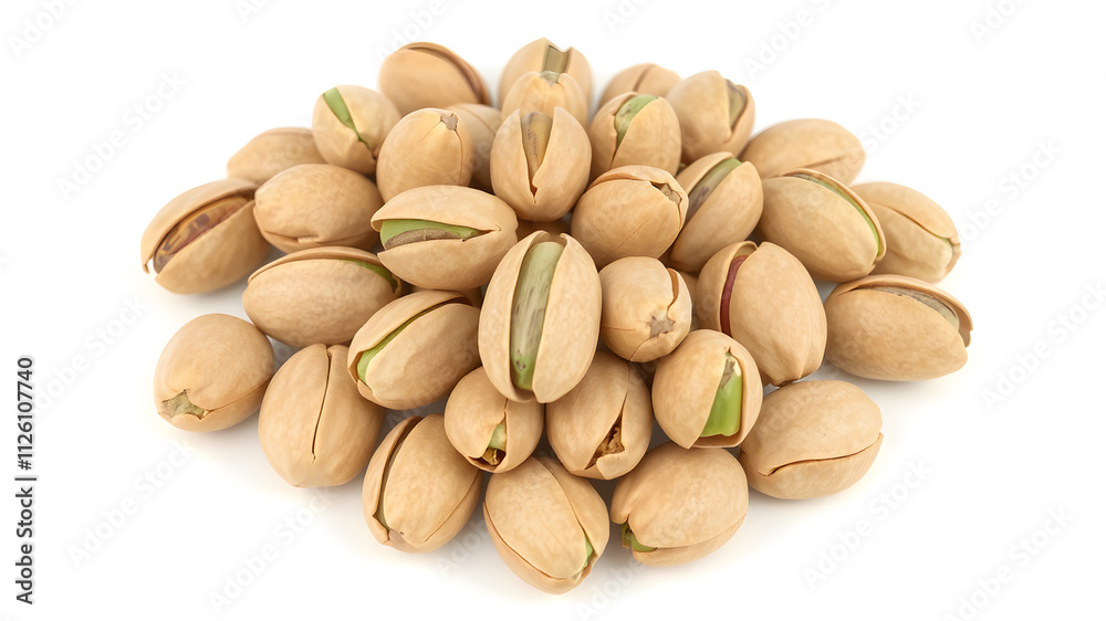 tasty pistachio nuts isolated on white. tasty pistachio nuts isolated on white.