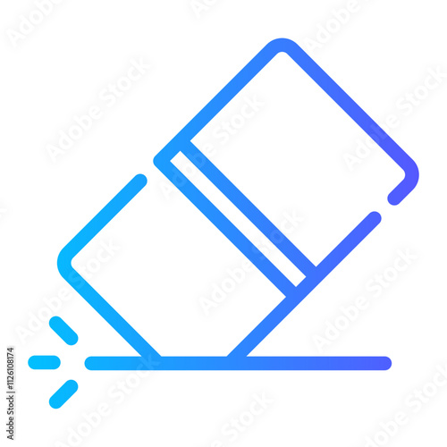 erase Line Gradient Icon