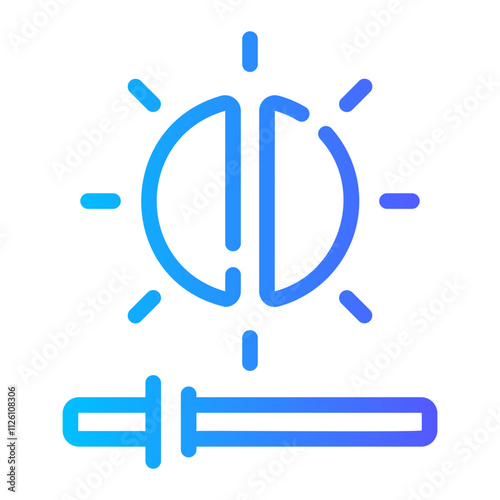brightness Line Gradient Icon