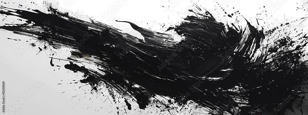 Dynamic abstract black paint splash on a light background, conveying energy and artistic expression. Dynamic abstract black paint splash on a light background, conveying energy and artistic expression.