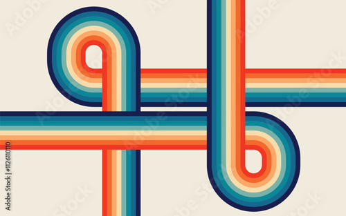 Vintage pattern  grunge colorful stripes background	