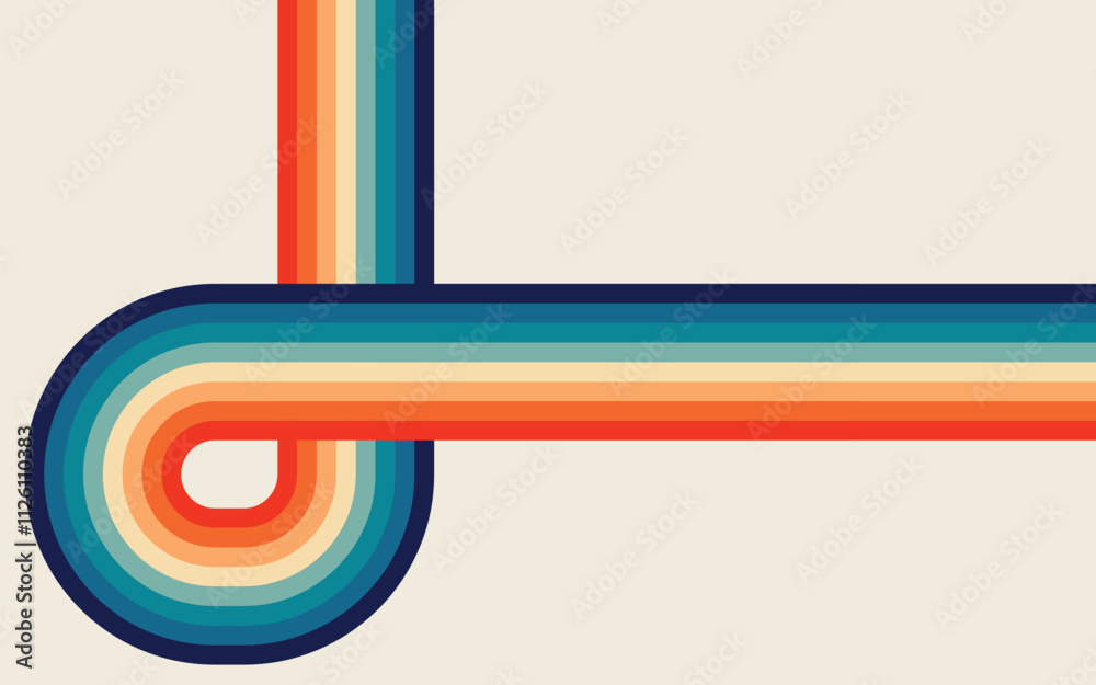 retro pattern Vintage  colorful stripes background