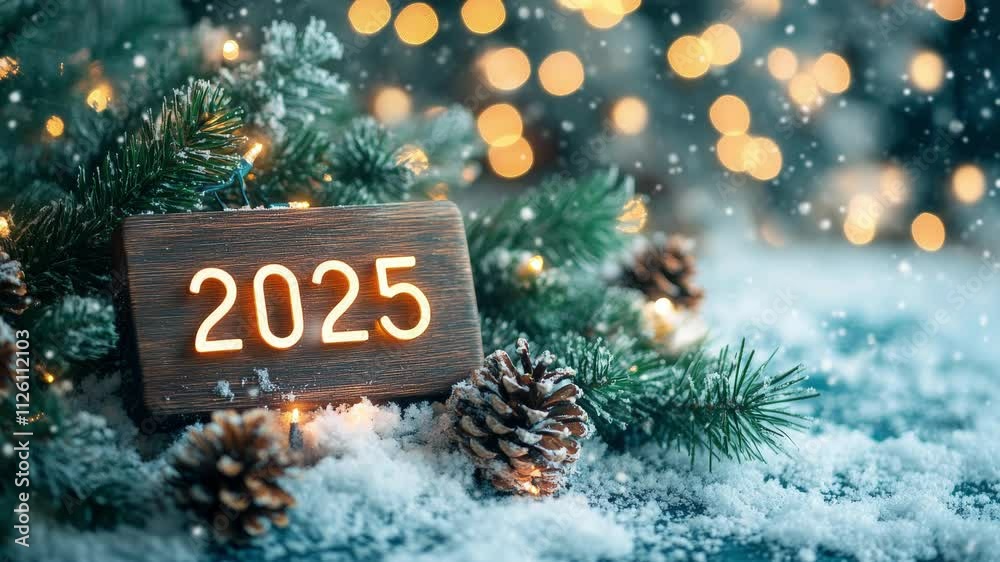 Happy new year and merry christmas concept. New year background with golden number Happy new year and merry christmas concept. New year background with golden number
