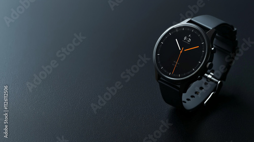 Stylish smartwatch with minimalist design and sleek black finish photo