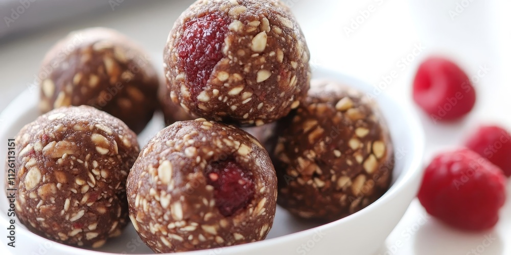 Nutritious energy balls made with medjool dates, mixed nuts, and raspberry powder, perfect for a healthy snack. These energy balls combine the richness of medjool dates and the crunch of nuts. Nutritious energy balls made with medjool dates, mixed nuts, and raspberry powder, perfect for a healthy snack. These energy balls combine the richness of medjool dates and the crunch of nuts.