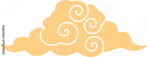 お祝事やデザインに使える渦巻き雲