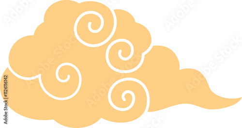 お祝事やデザインに使える渦巻き雲