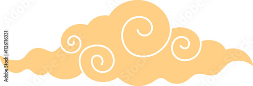 お祝事やデザインに使える渦巻き雲