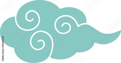 お祝事やデザインに使える渦巻き雲