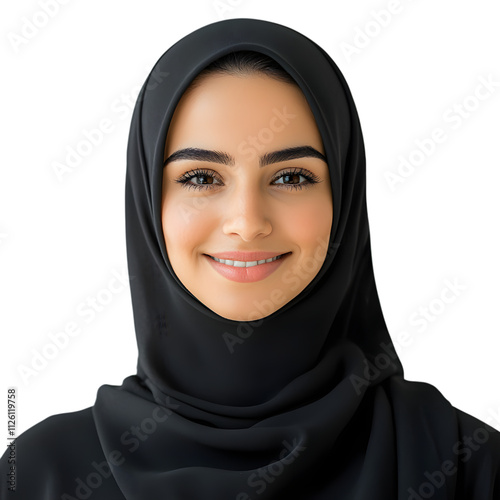 A woman in a veil isolated on transparent background