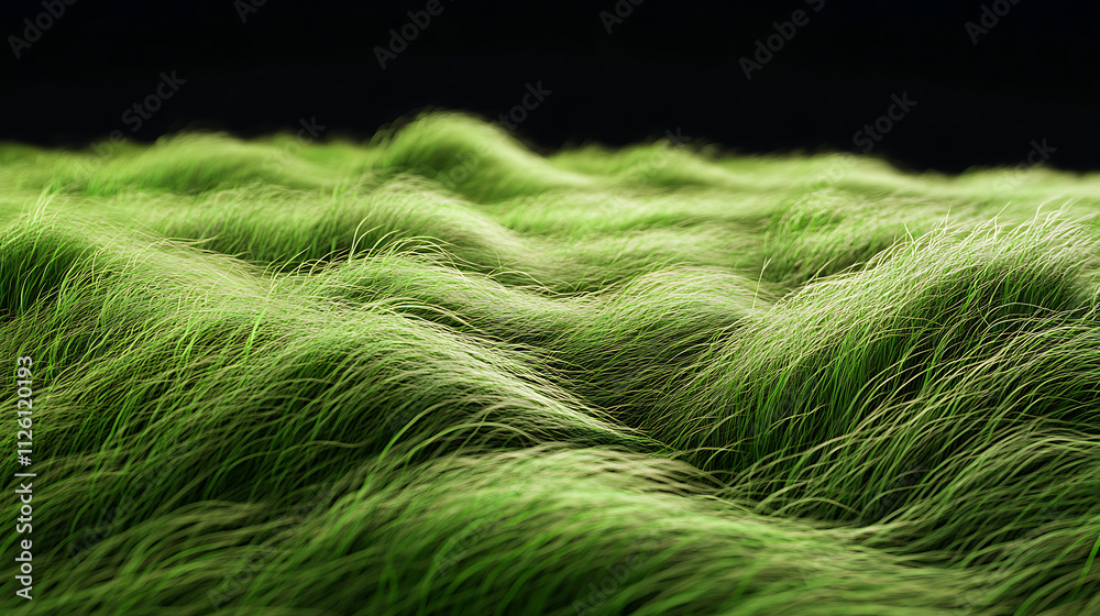 Blow Wind sweeping across a field of grass