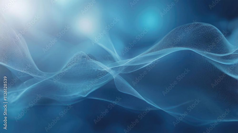 Fototapeta premium Blue color elegant mesh blur Abstract blurred background