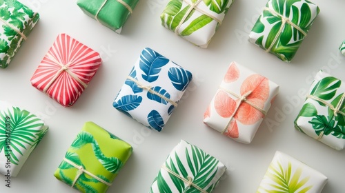 Tropical-Inspired Present Designs Featuring Vibrant Island Flora Patterns