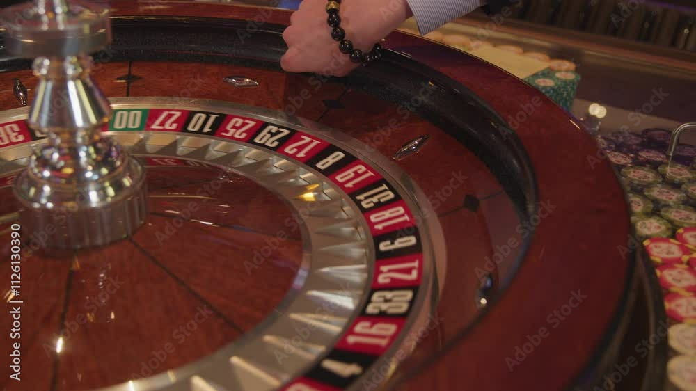 Roulette Wheel Spin Hand Casino