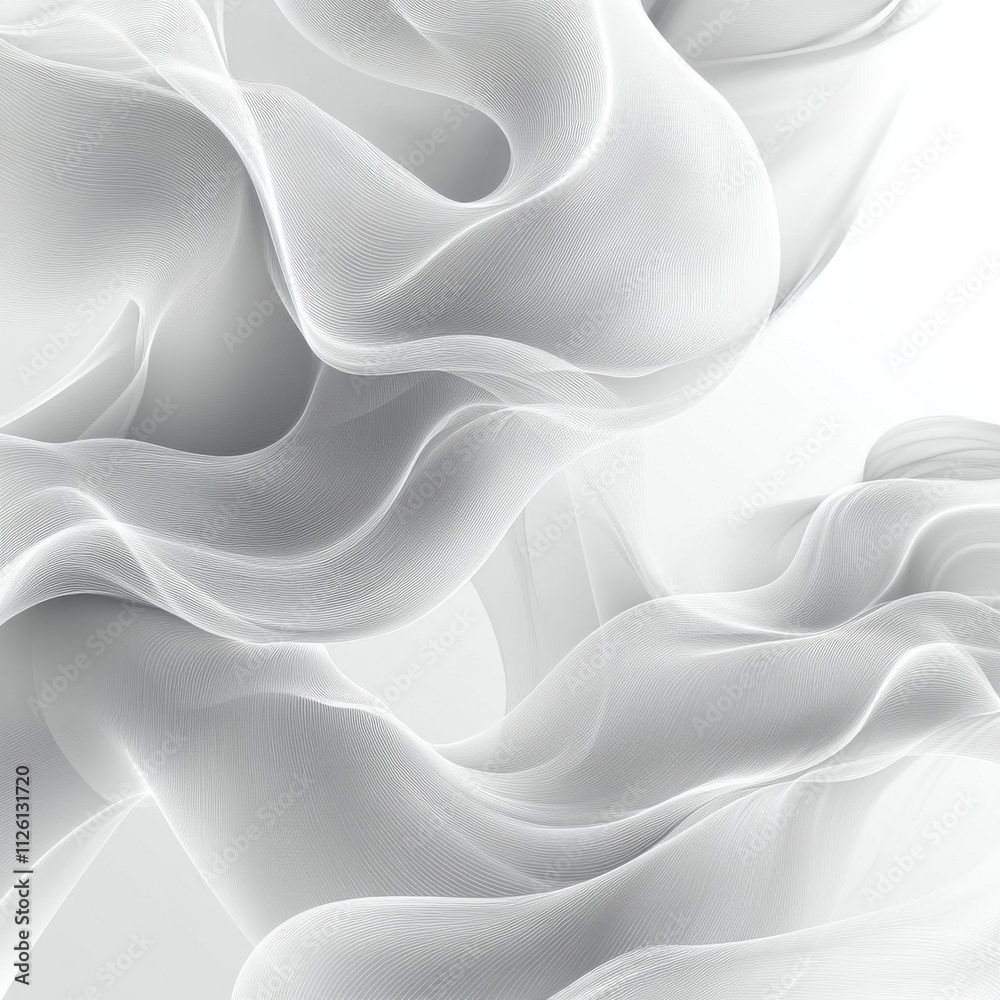 A white background with a long, flowing, wavy line A white background with a long, flowing, wavy line