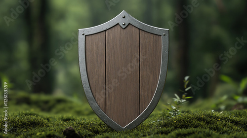 Wooden Medieval Shield in F...