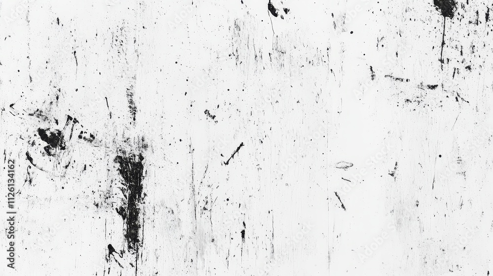 Fototapeta premium Black and white abstract splatter background, modern minimalist art, monochrome design, artistic texture