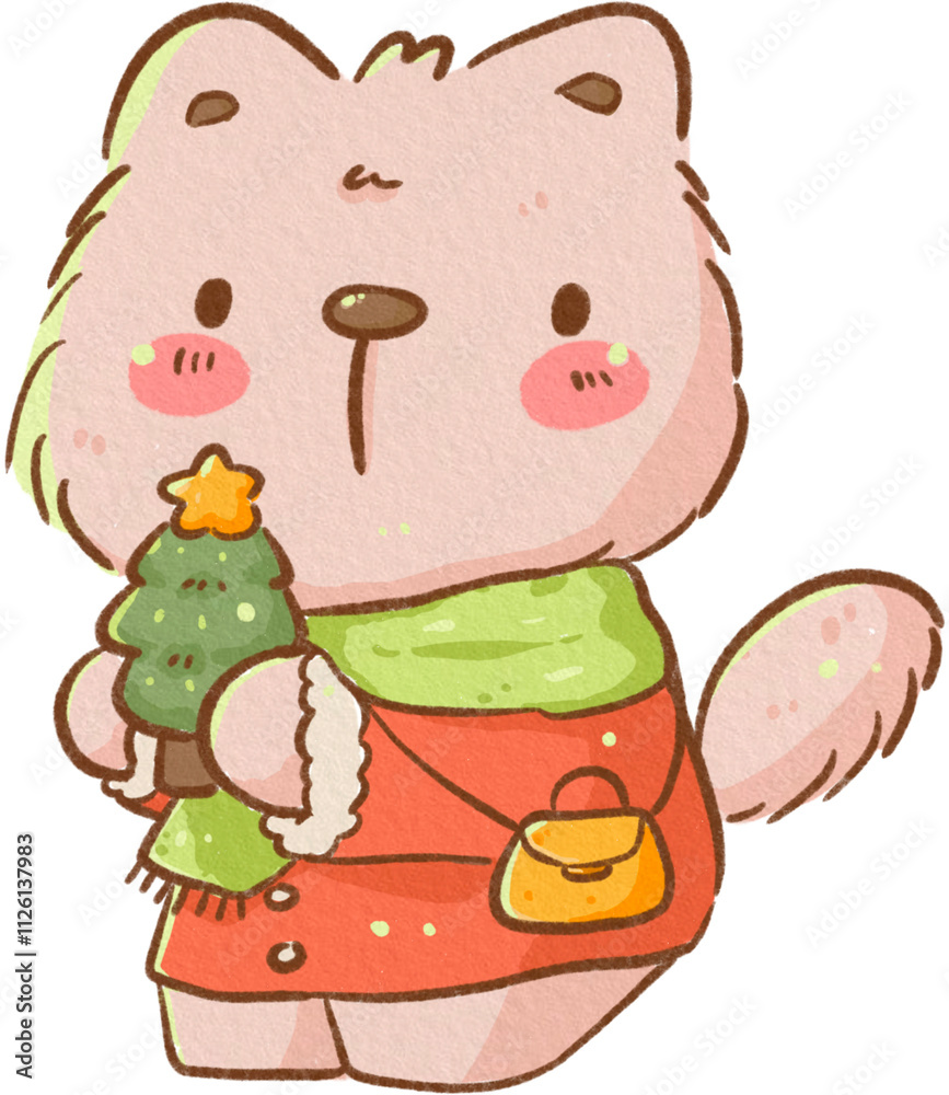 Naklejka premium Chrismas Animals