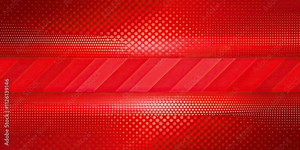 Fototapeta premium Abstract Red Dynamic Banner Background: Modern Halftone Wallpaper for Sale Banners & Web Design
