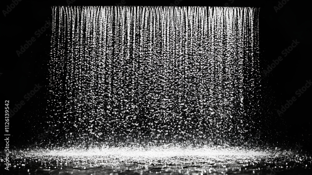 Obraz premium raining rain on black background