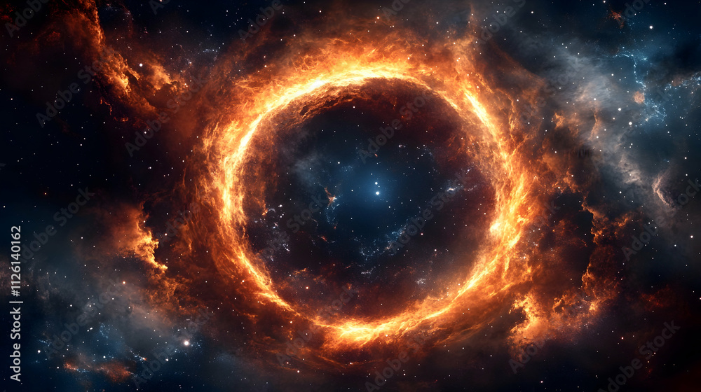 Colorful Stellar Nebula with Bright Gas Clouds and Energetic Galactic Phenomena in the Universe. Generative AI Colorful Stellar Nebula with Bright Gas Clouds and Energetic Galactic Phenomena in the Universe. Generative AI