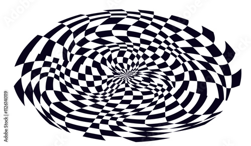 Psychedelic checkerboard pattern