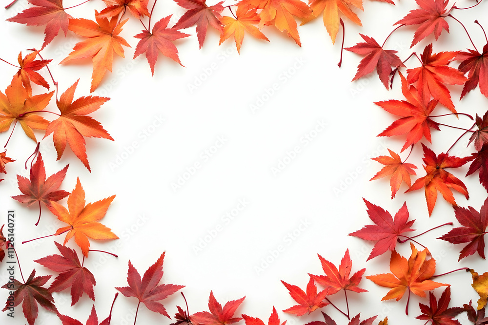 Autumn Maple Leaves Arranged in a Circular Frame, Displaying Vibrant Red, Orange, and Yellow Tones, Perfect for Seasonal Designs. Generative AI Autumn Maple Leaves Arranged in a Circular Frame, Displaying Vibrant Red, Orange, and Yellow Tones, Perfect for Seasonal Designs. Generative AI