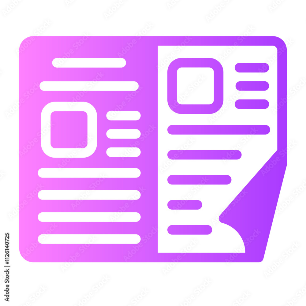 Newspaper gradient icon Newspaper gradient icon