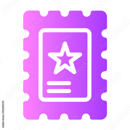 Post Stamp gradient icon