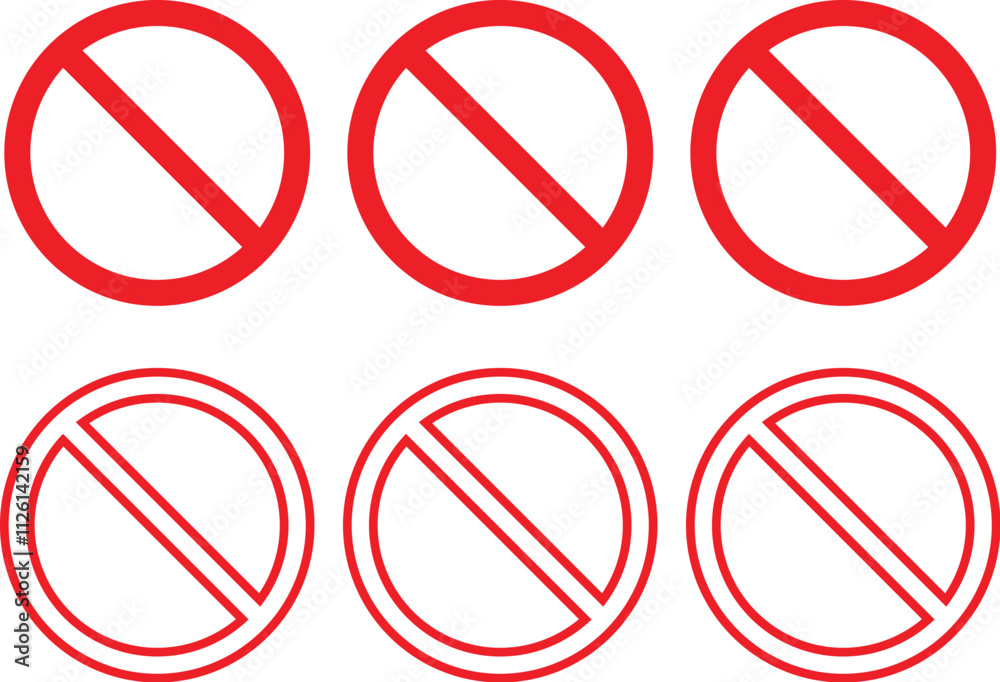 prohibition sign vector no symbol sign vector prohibition sign vector no symbol sign vector