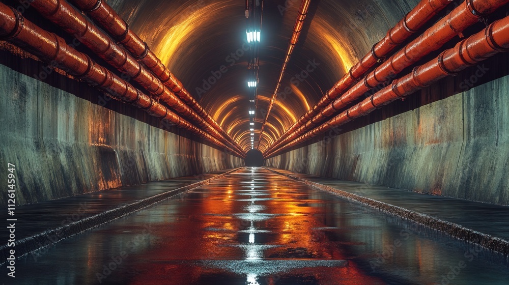 Obraz premium Industrial carbon sequestration, underground storage