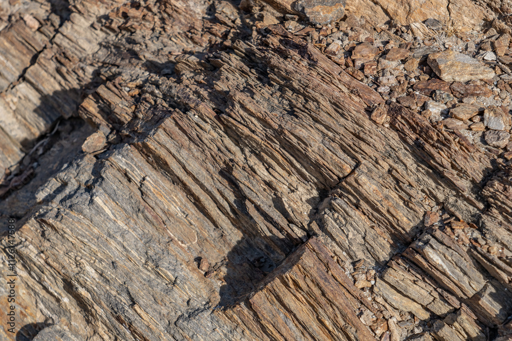 Naklejka premium Metasedimentary Rocks / Marble( limestone). , Shiprock / Angel Cove Monument, Palm Springs, California. San Jacinto Mountains ,Salton Trough