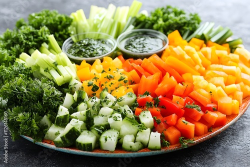 Fresh vegetable crudités photo