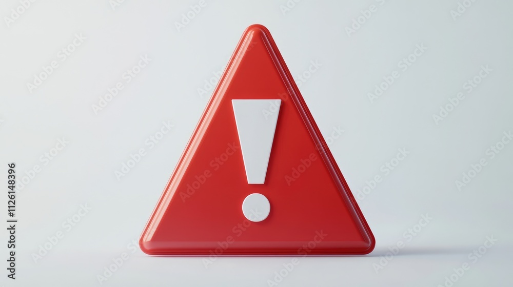 Red Triangle Warning Sign with Exclamation Mark Red Triangle Warning Sign with Exclamation Mark
