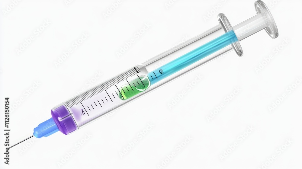 Medical Syringe with Liquid Medication Ready for Injection