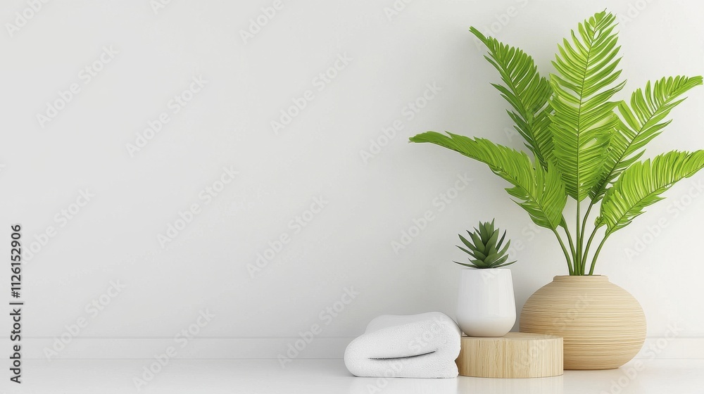 Minimalist Home Decor: Plants & White Towel | Minimalism Minimalist Home Decor: Plants & White Towel | Minimalism