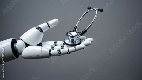 stethoscope on white background-Generative AI